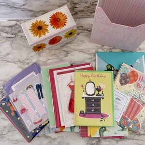 Boxed set of 28 miscellaneous Greeting Cards variety of occasions NWT NWOT